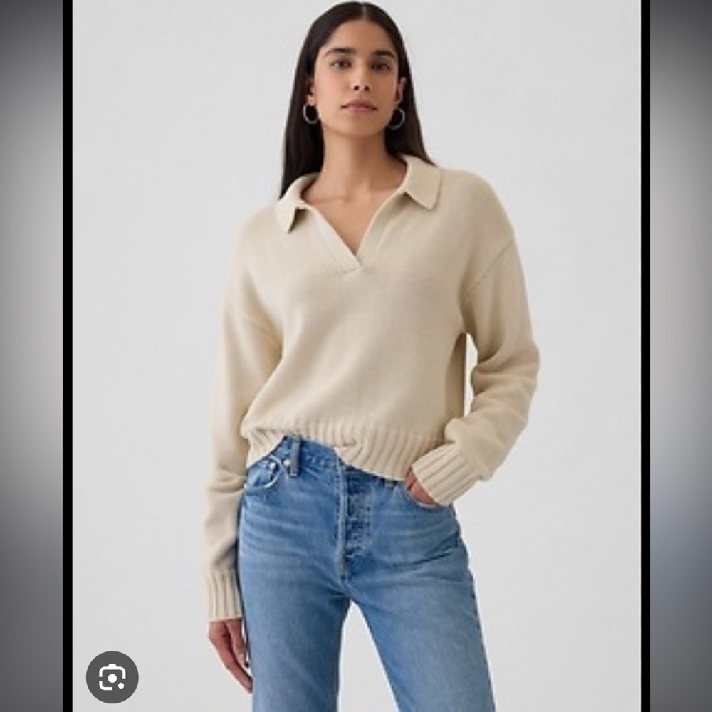 GAP Shrunken Polo Sweater